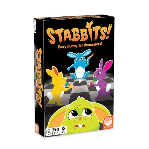 MindWare Stabbits: Strategic Bunny Battle Game – Beware of Backstabbing Rabbits with Lethal Carrots – Fun and Sneaky Board Game for 2-6 Players
