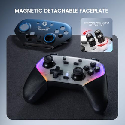 GameSir Super Nova Wireless Gaming Controller for PC/Switch/Switch 2/iOS/Android, 1000Hz Polling Rate, Hall Effect Stick & Trigger, Rubberized Grips, RGB Lighting, 1000mAh - Blue - color: Blue