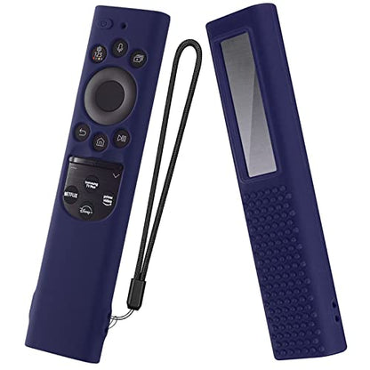 Silicone Case for Samsung Smart TV Solar Cell Remote Control BN59-01385 BN59-01386 TM2280E Shockproof Protective Silicone Cover（Midnight Blue） - color: Midnight blue