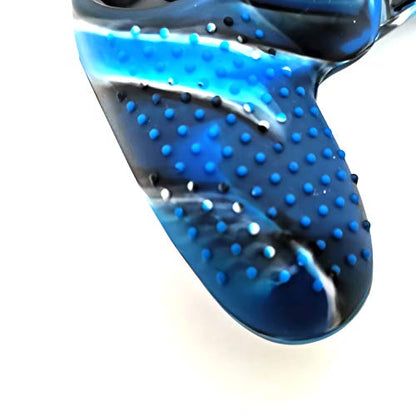 Silicone Skin Cover for Ps4 Controller (1pc Anti-Slip Case, 1 Pair L2 R2 Trigger Extender, 4pcs Thumb Grips,4pcs LED Light Bar Decal) Protector for DualShock PS4/ Slim/Pro Controller (Blue granular) - color: Blue granular