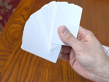 Regal Games 52 Blank Playing Cards to Write On - Custom Blank Deck of Cards - (2.5" x 3.5") Cardstock White Poker Size - 1 Pack, 52 Cards - color: 1 Deck - 52 Cards