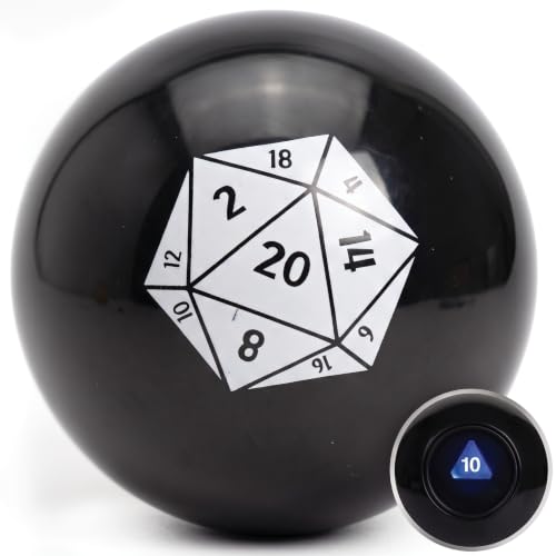 Mystic D20 Dice Ball - 20 Sided Dice Fortune Ball for DND, RPG & TTRPG Fans
