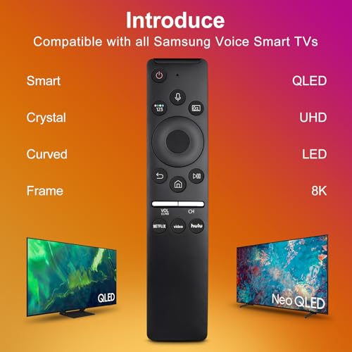 Replacement Voice Remote for Samsung-TV-Remote Control Compatible for All Samsung with Voice Function Smart Curved Frame QLED LED LCD 8K 4K TVs - color: voice remote for Samsung TV