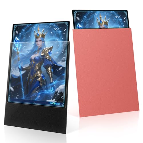200 Pack Card Sleeves, Matte Dual Trading Card Sleeves with Opaque Back & Smooth Shuffle, Tear Resistant Card Protectors for MTG, TCG and Game Cards (Peach Pink) - color: Peach Pink, size: 200 Pack
