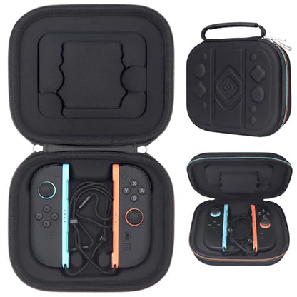 sisma Carry Case Compatible with Nintendo Switch 2 Joy-Con & Straps, Buttons & Joysticks Full Protection, Hard Shell Joycon Compact Pouch Travel Storage Case, Black - color: Black - Fits Joy-Con 2 & Straps