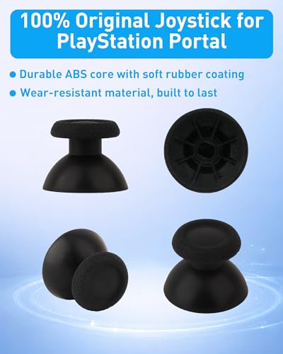 TOMSIN Joystick Replacement for PlayStation Portal, Original Thumbsticks Analog Thumb Sticks Parts with Tool for PS5 Portal (2PCS) - Black