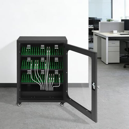 Rechargeable Mobile Phone Charging Cabinet,50 Slots Cell Phones Charging Station Portable Cellphone Charging Cart with Combination Lock, for Students and Employees, Tourists - size: 50Slots