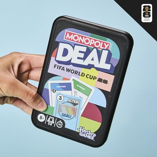 Monopoly Deal FIFA World Cup 2026 Edition Game – Officially Licensed FIFA World Cup Soccer Card Game for Kids – Ages 8+ – 2 to 5 Players – 15 Mins. - style: Monopoly Deal