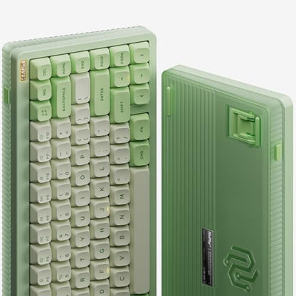 nuphy Halo75 V2 Mechancial Gaming Kyeboard,75% Wireless Hot Swappable Bluetooth Keyboard,83 Kyes RGB Backlit Keyboard,Support Bluetooth/2.4GHz/USB-C (Green, Raspberry (46gf)) - color: Green, size: Raspberry (46gf)