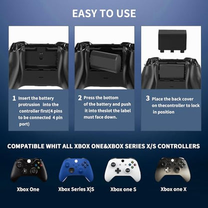 Xbox Headphone Stand with Controller Charger, RGB Xbox Controller Charging Station Headset Stand for Xbox Series X/S/One/One X/One S Charging, Equipped with 1 * 5180mWh Rechargeable Xbox Battery Pack