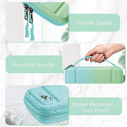 FINTIE Carrying Case for Nintendo Switch / Switch OLED Model (2021) | Shockproof, Hard Shell Protective Cover, Portable Travel Storage Bag, 10 Game Card Slots & Inner Pocket - color: seaside ombre