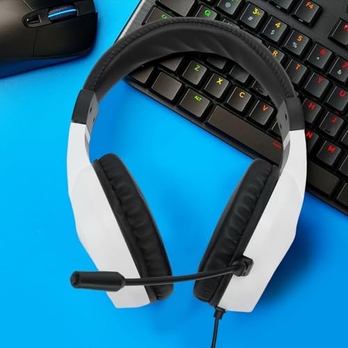USB Wired Gaming Headset 7.1 Surround Sound Computer Headset with Noise Cancelling Mic 40mm Drivers Memory Foam Cushion RGB Lights Wired Over Ear Headphones for PC Laptop (#12) - color: #12