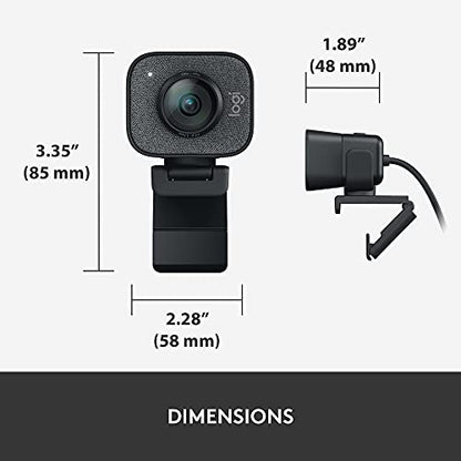 Logitech StreamCam Premium Webcam for Streaming and Content Creation, Full HD 1080p 60 fps, Works with Microsoft Teams, Google Meet, Zoom, Nintendo Switch 2’s new GameChat mode, for PC/Mac – Graphite | For streaming and content creation, works with Micros