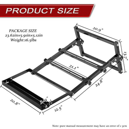 Supllueer Foldable Flight Racing Pedal Stand with Seat Slot Compatible with Logitech G29 G920 G923, Fit for Thrustmaster, Easy Storage Steering Wheel Frame, No Racing Wheel Stand Seat Pedal
