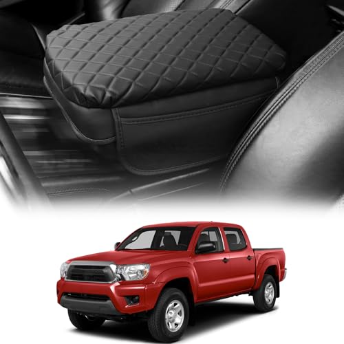 Console Cushion Cover for Toyota Tacoma 2005-2015 | SR SR5 Off-Road PreRunner TRD-Sport pro Limited Tacoma Organizer Armrest Storage Box Cover Tacoma Accessories - size: for 2005-2015 Tacoma