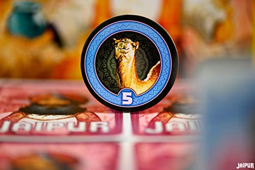 Jaipur Board Game - 2-Player Trading Card Strategy for Adults & Families, Fast-Paced Merchant Duel, Adult Board Games, Fun for Adults, 2 Players, Ages 10+, 30 Minute Playtime | For quick duels, trade goods for top rupees, Fast-paced timing in a 2-player f