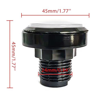 Push Button Micro Switch 46mm Round DC 12V LED Illuminated for Arcade Video Games 2Pcs White