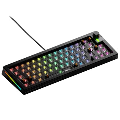 Glorious Gaming - GMMK 3 PRO Barebones Custom Keyboard Kit w/Knob, Custom Modular Aluminum Body & Gasket System, Hotswappable 65% Compact Keyboard, Sound Dampening Foam, Aluminum Switch Plate(Black) - color: Black, size: Compact, style: GMMK 3 Pro
