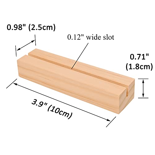 WILLOWDALE 12Pcs Wedding Place Card Holders for Table, Table Number Holders | Acrylic Table Numbers Holders for Wedding Reception, Picture & Photo Holder Wood Display Stand for Home and Party Decoration - size: 12pcs 3.9" Rectangle