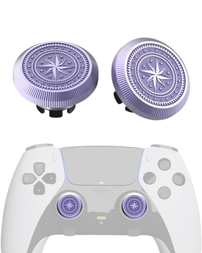KD.FLY Metal Thumbsticks for PS5 Edge Controller Stick Module, 2Pcs Custom Thumb Sticks Grips Joystick Replacement Kit for PS5 Dual Sense Edge Accessories, Thumbstick Accessories Parts, Star - color: Star