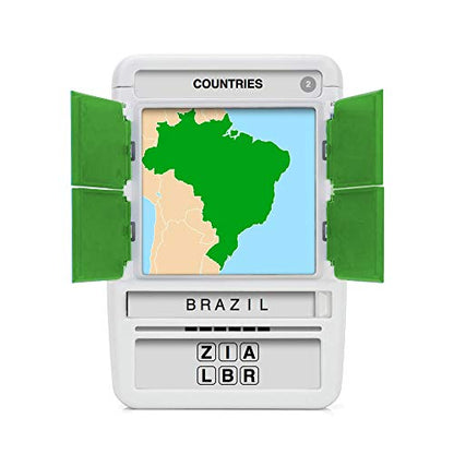 Countries of The World Travel Game - Learn 100 Countries | Flash Cards with Slide Reveal Case | Geography Card Game, Gift, Stocking Stuffer | for Kids and Adults | Ages 6+ - style: Countries