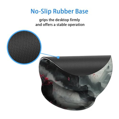 Mouse Pad with Wrist Support, Ergonomic Mouse Pad with Memory Foam Wrist Rest Cushion, Non-Slip Rubber Base Gaming Mice Pad for Home Office Computer Laptop,Cherry Blossom - color: Cherry Blossom