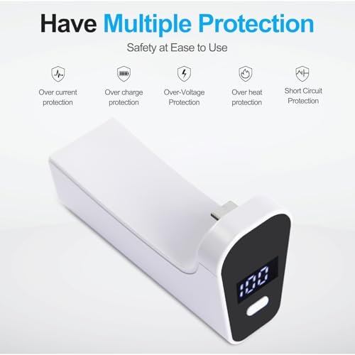 GLOWANT Charger for P5/P5 Edge Controller -2000mAh Portable Battery Pack, P5 Gaming Accessory Charging Kit with AC Adapter Power Brick(White)