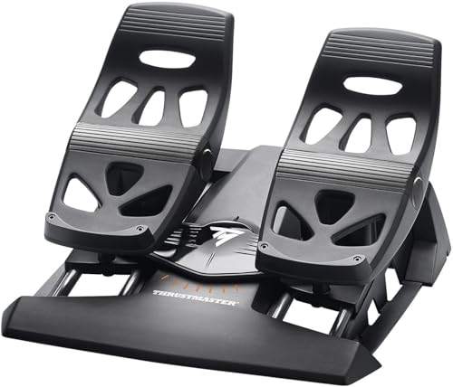 Thrustmaster TFRP Precision Flight Sim Rudder Pedals - PS5, XBOX & PC | self-centering axis, long travel, aluminum rails, differential breaking, for all types of flight, adjustable resistance