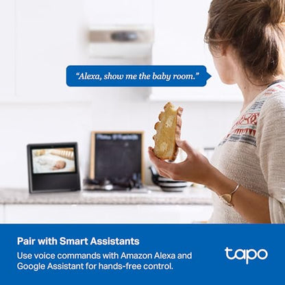 Tapo 4K Indoor Pan/Tilt Wired Security Camera - Works as a Baby Monitor, Person/Pet Detection, Facial Recognition, 360° AI Motion Tracking, Subscription-Free Local Storage or Optional Cloud, C260 - style: 4K 8MP