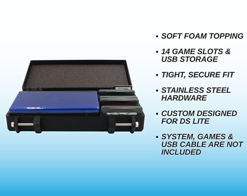 DS Lite Compatible Protective Carrying Case - Holds GBA, DS Games, & USB Cable