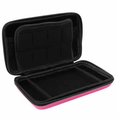 Hard Shell Carrying Case for New 3DS XL/2DS XL - Travel Protective Storage with 8 Game Cartridge Slots & Water Proof PU Exterior (Pink) - color: Pink