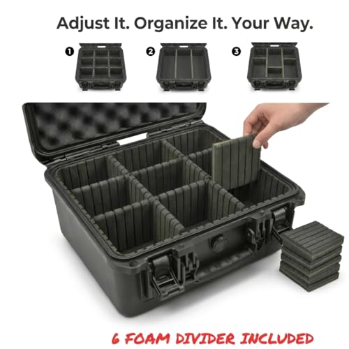 Graded Card Storage Box, IP67 Waterproof Hard Slab Case Holds 130+ PSA BGS SGC Graded Cards & 400+ Top Loaders, Baseball Sports Trading Card Carrying Case with Dividers for Collectors - size: MEDIUM