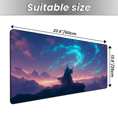 MTG Playmat TCG Card Game Mat Magic The Gathering Play Mat 24x14 Inch - color: Twilight Rune Keeper