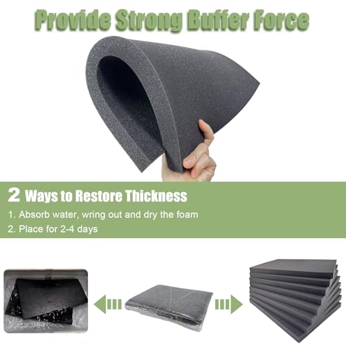 LAFENLIN Cuttable Foam 8-Pack for Gun Cases, 16x12x1" Cushion Sheet | High-density closed-cell polyethylene, pre-scored for easy customization.Protects firearms, electronics, tools & collectibles - size: 8 Pack One Size-16 Inch Length