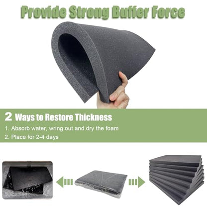 LAFENLIN Cuttable Foam 8-Pack for Gun Cases, 16x12x1" Cushion Sheet | High-density closed-cell polyethylene, pre-scored for easy customization.Protects firearms, electronics, tools & collectibles - size: 8 Pack One Size-16 Inch Length