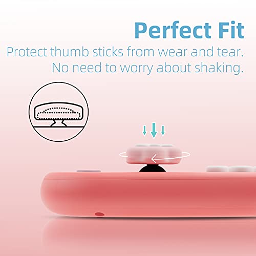 GeekShare Cat Paw Shape Thumb Grip Caps,Soft Silicone Joystick Cover Compatible with Switch/OLED/Switch Lite,4PCS (Glitter) - color: Glitter Cat
