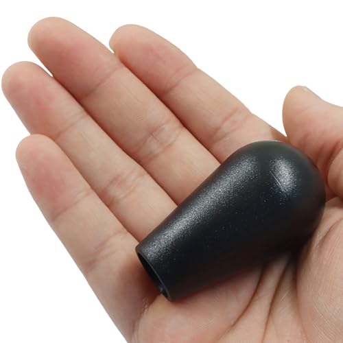 ZOCCVI Arcade Joystick Ball Top Handle, Black, 2 Pcs | M6 Thread, Plastic Replacement Knob, DIY Arcade Game Fight Stick, Oval - color: Black(Oval)