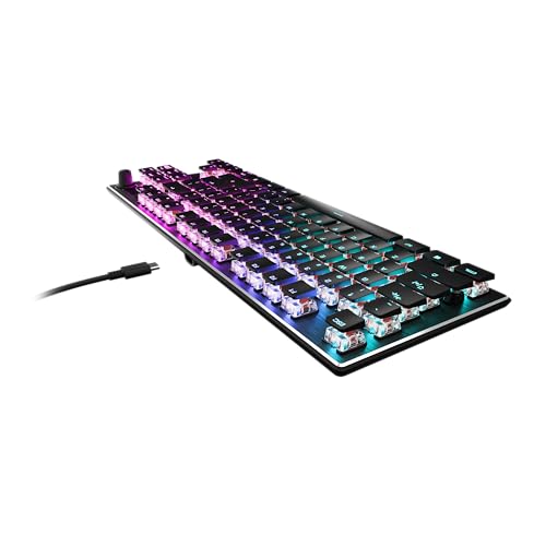 Turtle Beach Vulcan TKL Tenkeyless Mechanical RGB Gaming Keyboard | Titan Mechanical Switches, Customizable RGB Lighting, Anodized Aluminum Top Plate, Media Controls, USB-C Cable, Black - color: Black