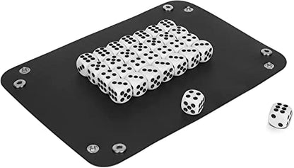 PU Leather Dice Cup Set with 5 Leather Dice Cups+25 Dice Velvet Interior Quiet in Shaking for Liars Dice Farkle Yahtzee