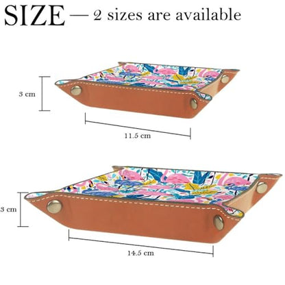 Flamingos and Leaves Dice Tray Dice Rolling Tray Folding Dice Holder for Dice Games, Like RPG, DND and Other Table Games - color: Multi 2