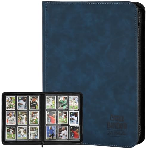 Trading Card Binder, Premium 9 Pocket Double Sided 540 Pocket PU Card Collection Binder, Collectible Trading Card Albums for MTG, TCG, Sport Card, Game Cards (Navy) - color: Navy