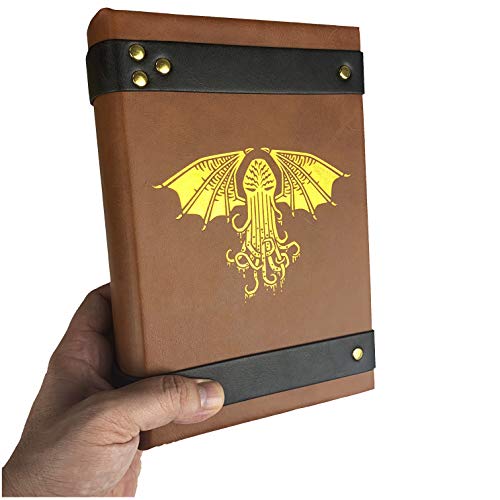 Fantasydice Book-Shaped Gold/Purple Cthulhu Tome Rolling Magic Book Tray for All Tabletop RPGs Like D&D, Call of Cthulhu, Shadowrun. - color: Gold / Purple