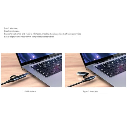 VBESTLIFE Video Capture Card, 1080P 60Hz Output 4K 30Hz Input HDMI to USB C 2.0 with Plug & Play UVC, for Streaming Gaming Camera