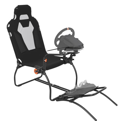 Garvee Racing Wheel Stand,Foldable Racing Simulator Cockpit for g923/g920/g29, Steering Wheel Stand & Foot Pedal Angle Adjustable,Sim Racing Cockpit for Thrustmaster t248p, Fanatec, Hori, Mad Catz.