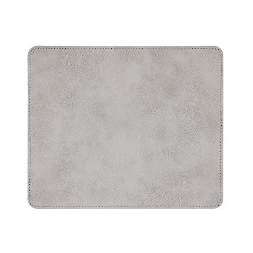 Non-Slip Rubber Base Mousepad for Laptop Computer PC Personality Desings Gaming Mouse Pad Mat 9.45 X 7.87 inch (Leahter Mouse Pad-Gray, 9.45 X 7.87 inch) - color: Leahter Mouse Pad-Gray