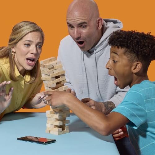 Official Hasbro Games Jenga Game | Digital Die for 6 More Ways to Play | Original Wood Block Game | Stacking Tower | Ages 6+ | 1+ Players | Party Games