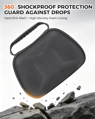 NINKI Portable Travel Case for Steam Controller 2 Carrying Case 2026, Hard Shell Full Protective Storage with Inner Pocket Hand Carry Pouch for Steam Controller 2 Traveling Game Bag Accessories, Black