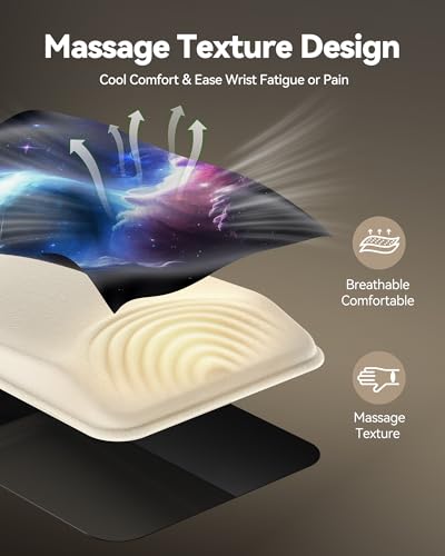 Ergonomic Mouse Pad with Wrist Rest, Mousepad with Wrist Support with Built-in Memory Foam and Ergonomic Slope Design Relieves Carpal Tunnel Syndrome Pain，Desk Computer Office Gaming Mouse Pads - color: Universe