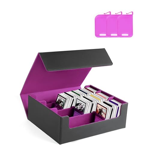 5pieces Trading Card Box Baffle Clip Card Storage Partition Board Card Box Divider Clapboard - color: Red