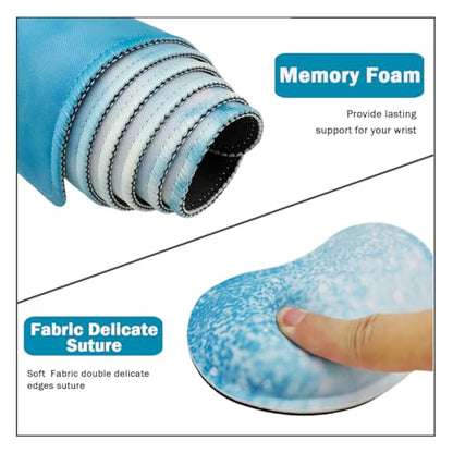 Large Mouse Pad and Keyboard Wrist Rest, Desk Pad for Keyboard and Mouse, 4-in-1 Large Gaming Mouse Pad with Wrist Support for Home Office Study Game-Stay Positive - color: Stay Positive